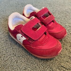 Saucony dark pink toddler sneakers
